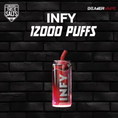 Infy 12000 puff กลิ่นลิ้นจี่ราซเบอรนี่ เปรี้ยวนิด หวานหน่อย สูบแล้วโดนใจ